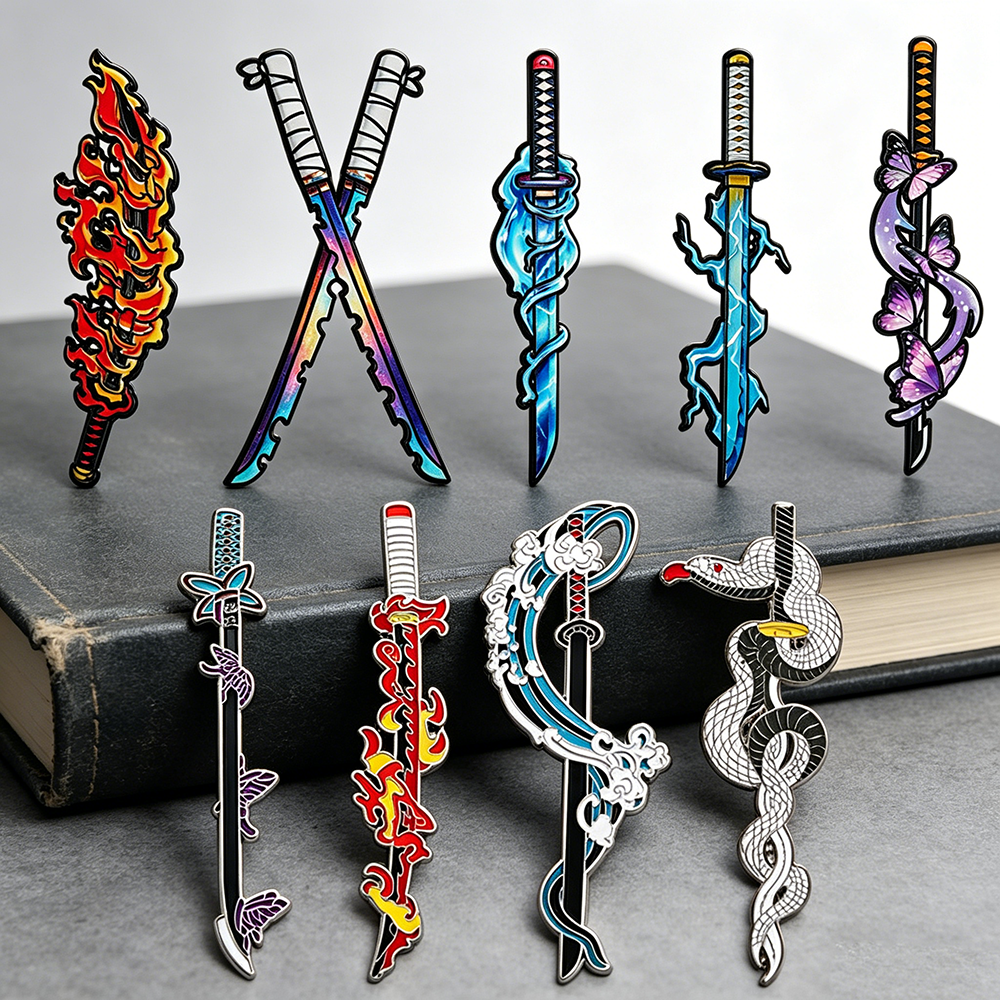Lapel Pin Enamel - Demon Slayer Nichirin Sword Enamel Pin