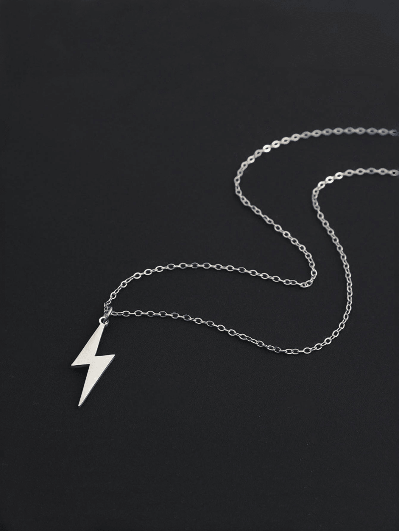 Men'S Accessories For Christmas - Stainless Steel Lightning Bolt Necklace For
