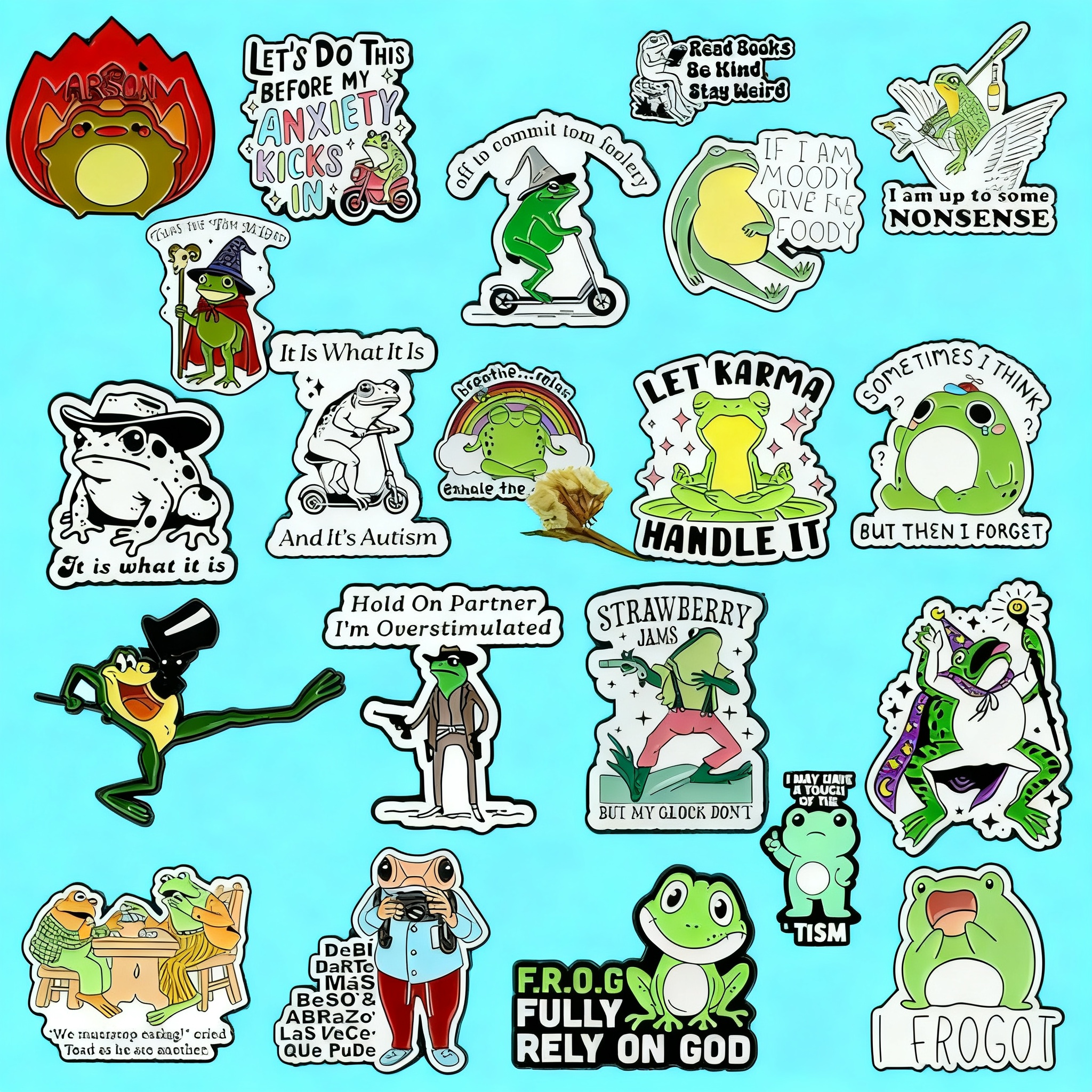 Lapel Pin Enamel - Cartoon Frog Brooch Pin Badge Clothing