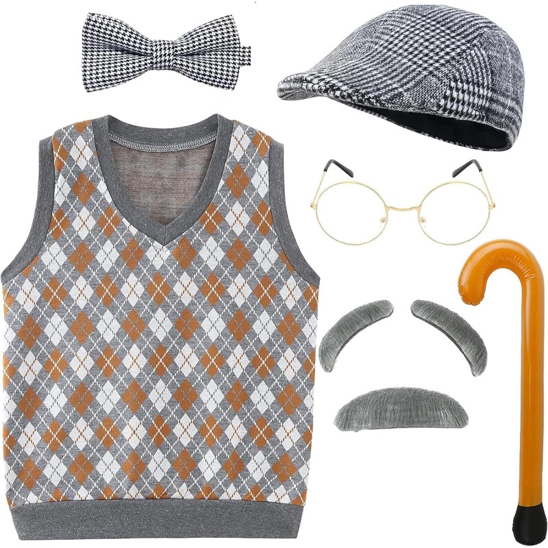 Men'S Accessories For Christmas - Kids 100 Days School Old Man