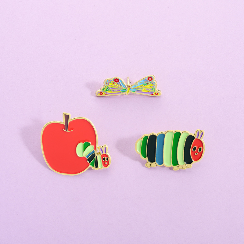 Lapel Pin Enamel - New Hungry Caterpillars Story Book Strawberry
