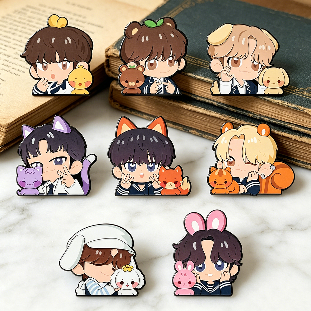 8pcs Kawaii Enamel Pin Set Car - Lapel Pin Enamel recension och pris