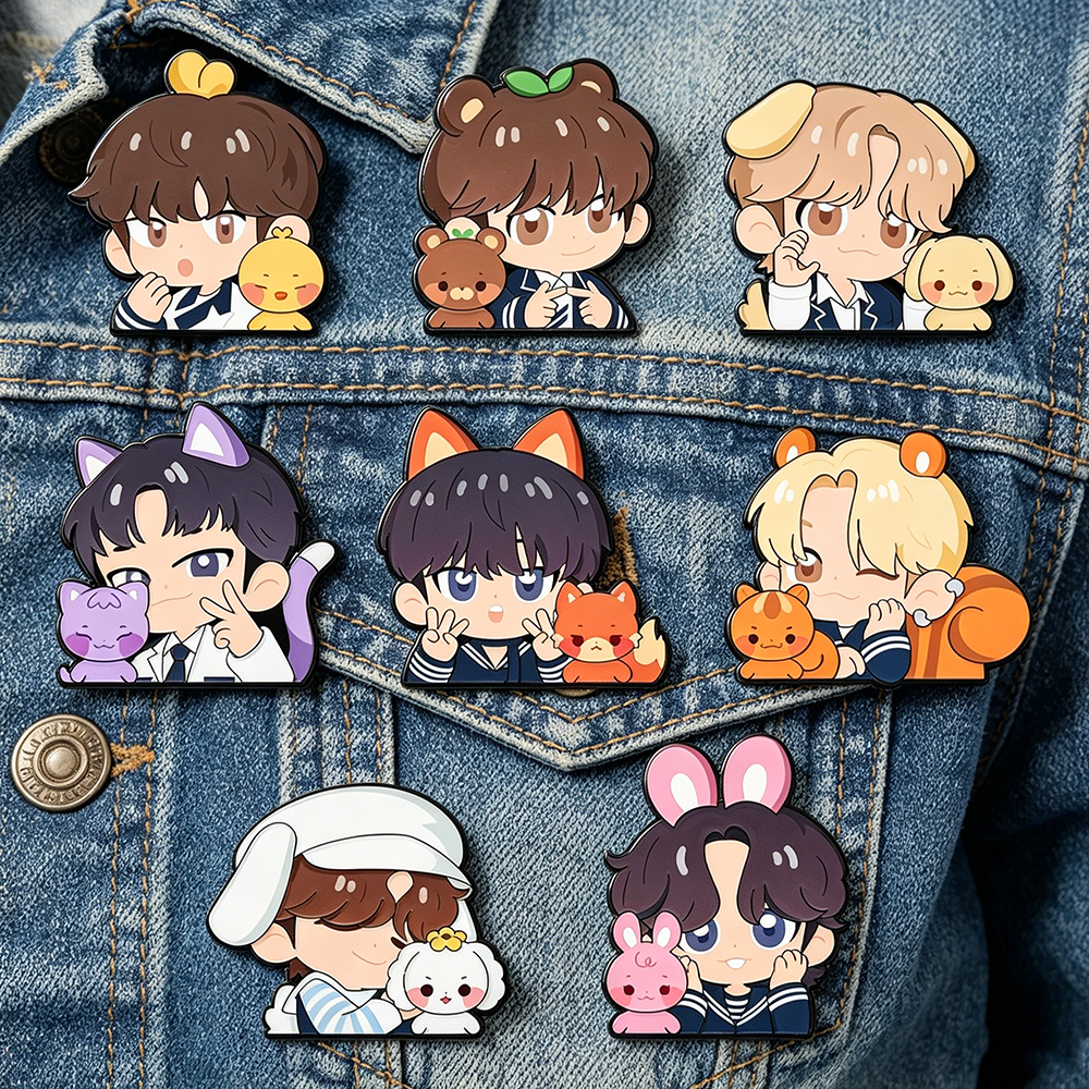 8pcs Kawaii Enamel Pin Set Car - Lapel Pin Enamel recension och pris