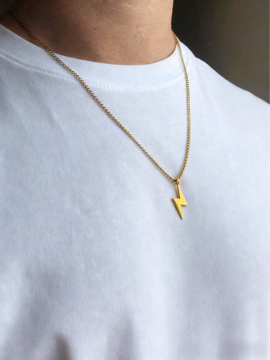 Stainless Steel Lightning Bolt - Men'S Accessories For Christmas recension och pris