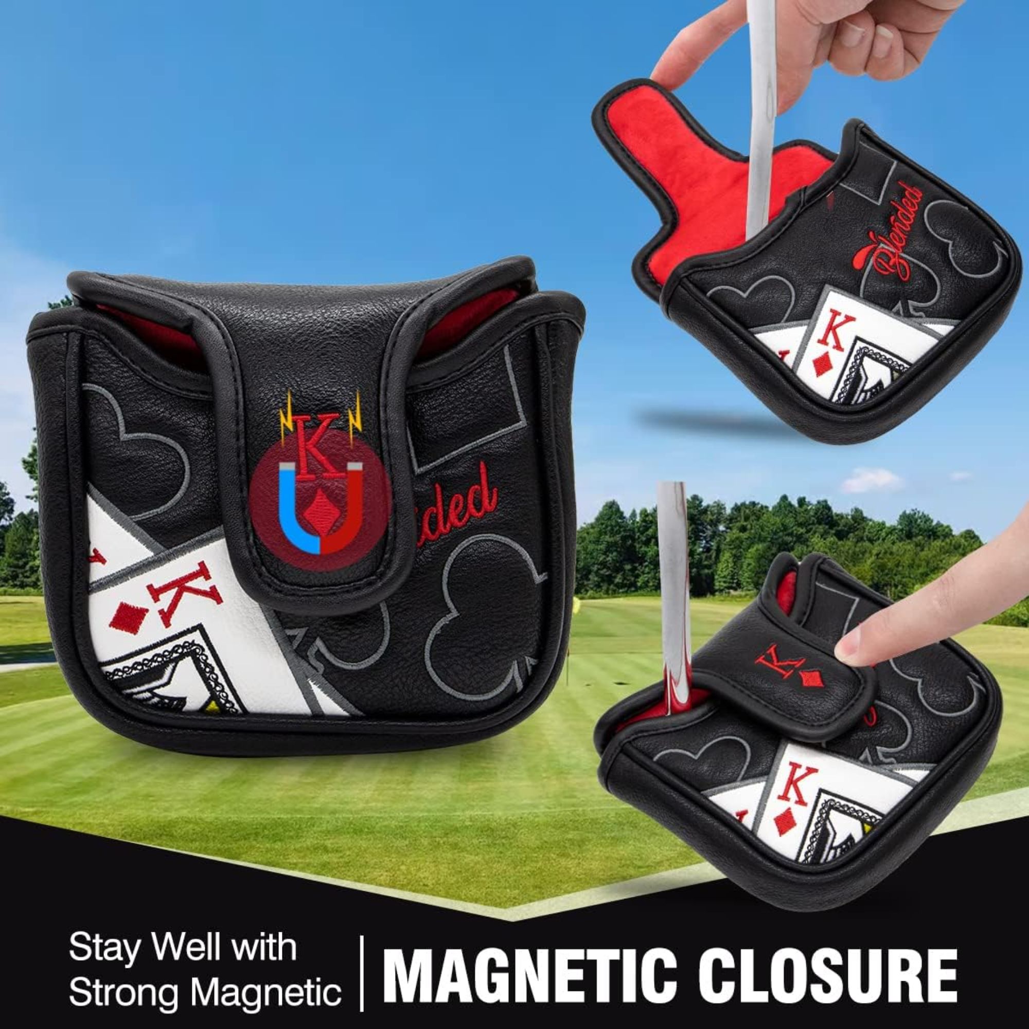 King Of Hearts Embroidered Mal - Men Accessories Gift recension och pris