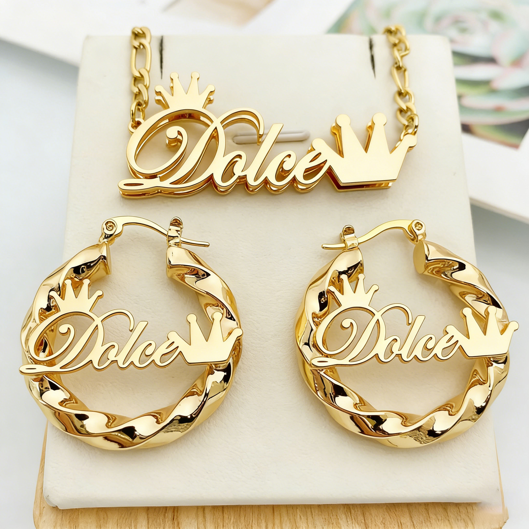 DUOYING Custom Name Jewelry Se - Men Accessories Earrings recension och pris