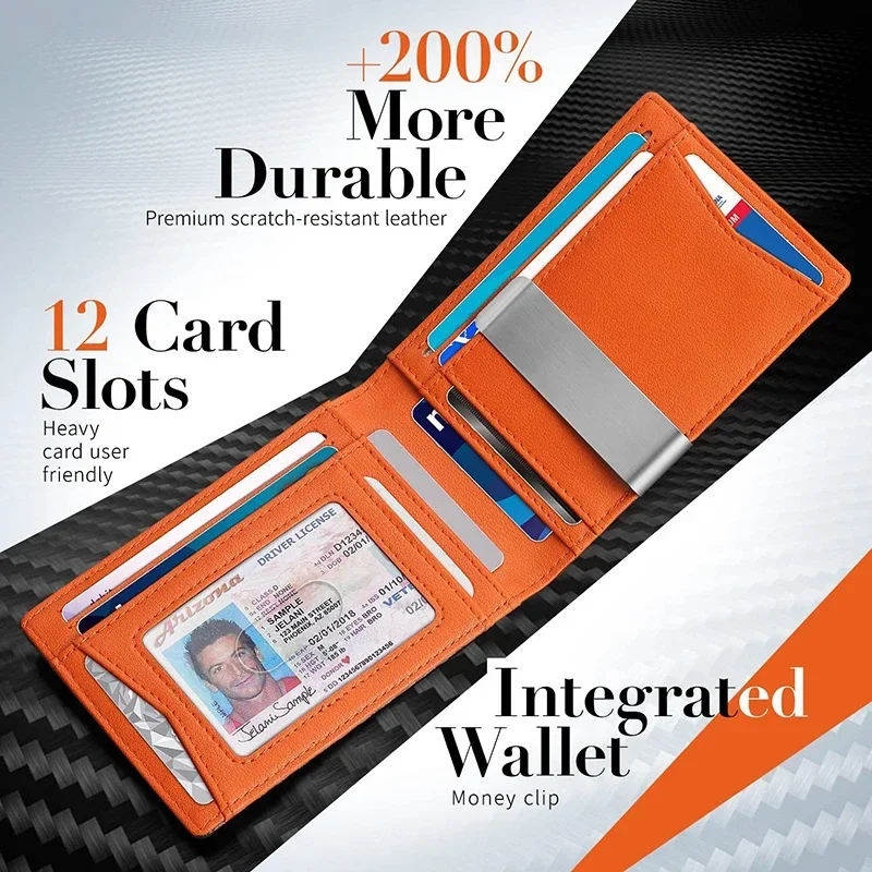 Carbon Fiber Mens Wallet Money - Money Clip Slim recension och pris