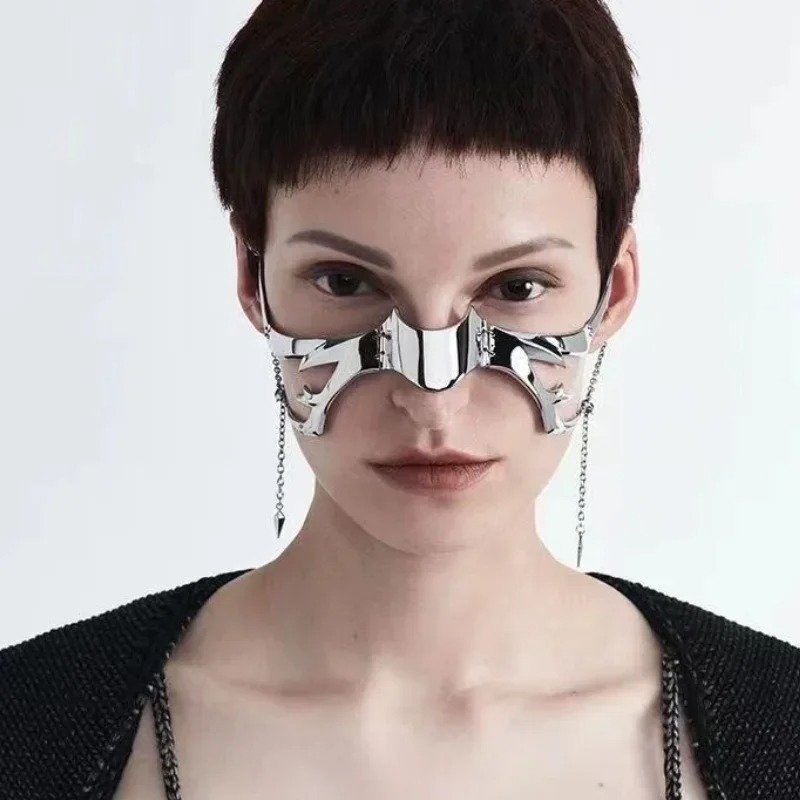 1-5PCS Metal Mask Alien Fluid  - Men Accessories Earrings recension och pris