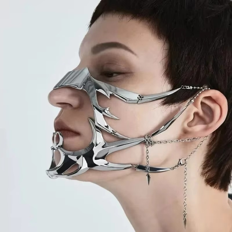 1-5PCS Metal Mask Alien Fluid  - Men Accessories Earrings recension och pris