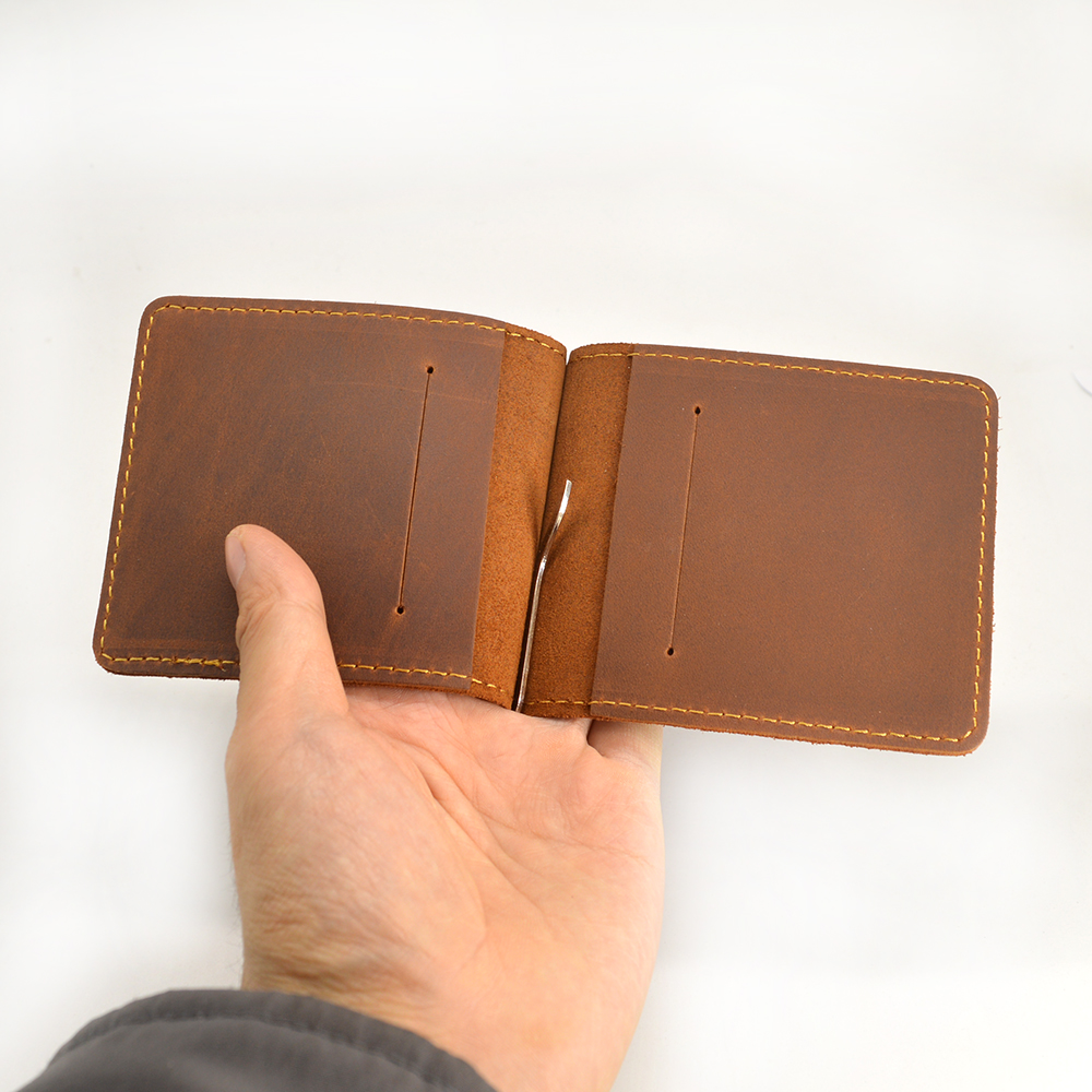 Handmade Genuine Leather Money - Money Clip Slim recension och pris