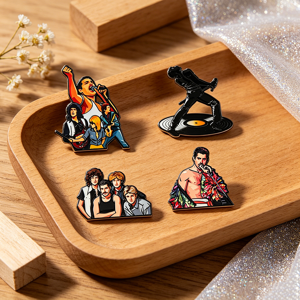 4pcs Classic Rock Band Enamel  - Lapel Pin Enamel recension och pris