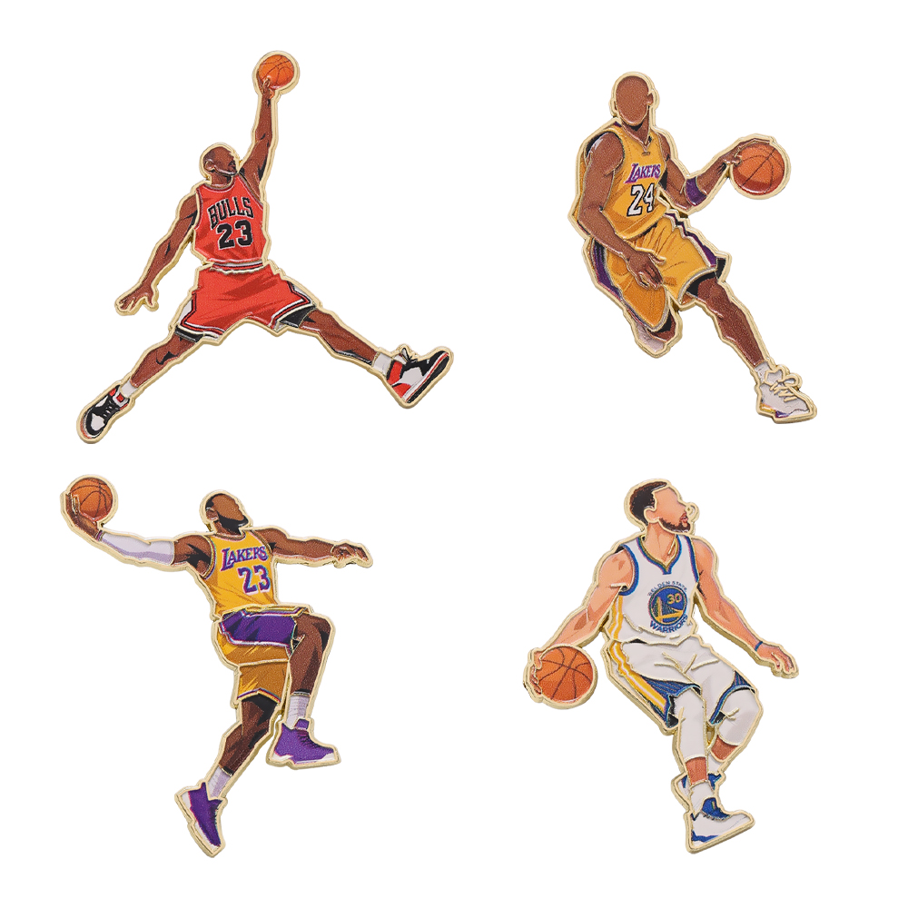 4/12pcs Sports Star Enamel Pin - Lapel Pin Enamel recension och pris