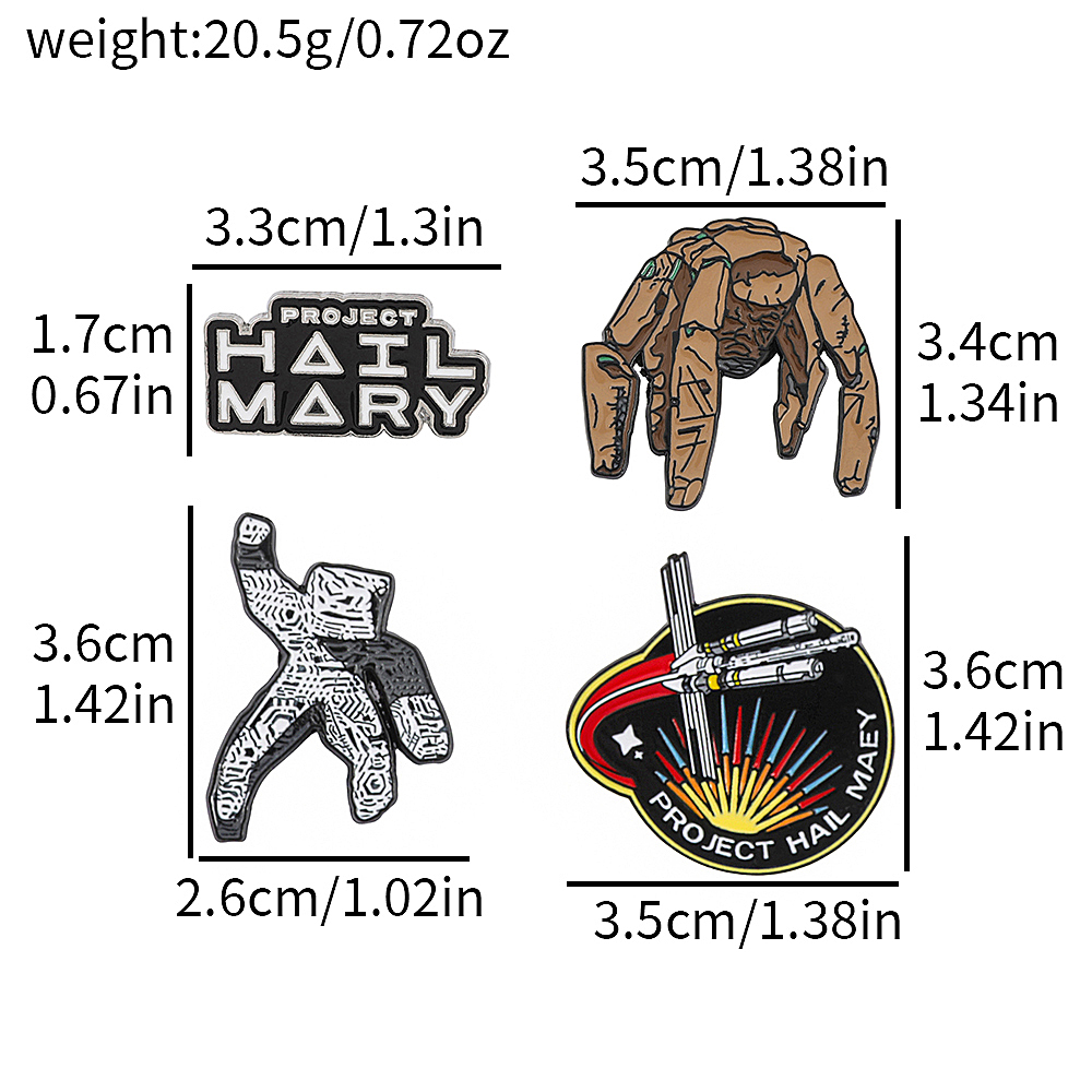 4pc Sci-Fi Enamel Pin Set Proj - Lapel Pin Enamel recension och pris