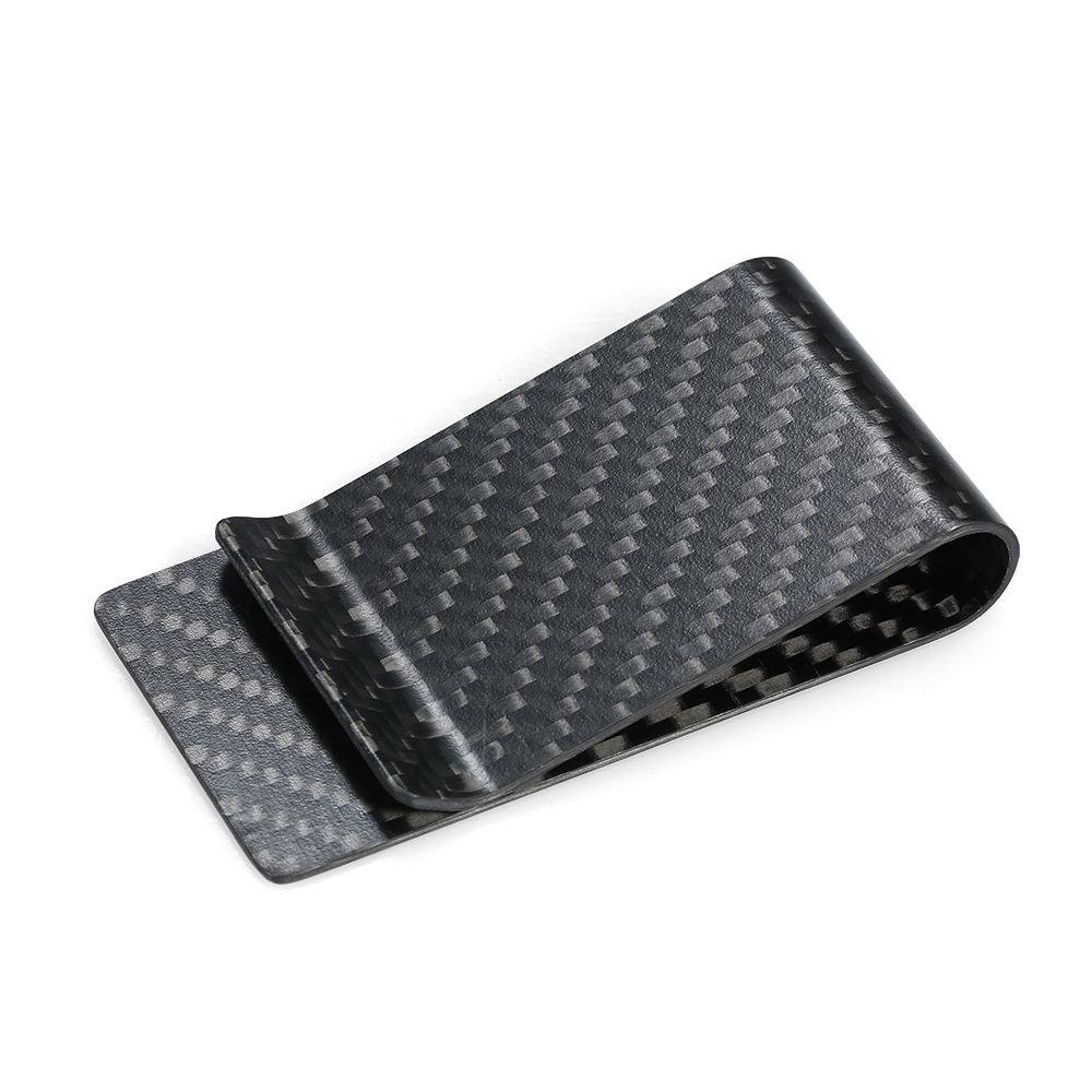 Black Carbon Fiber Wallet Mone - Money Clip Slim recension och pris