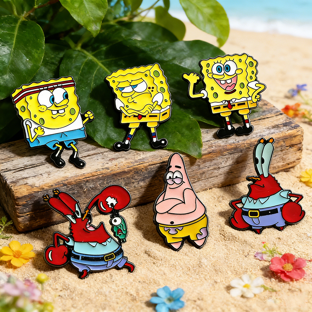 6 Pcs SpongeBob SquarePants An - Lapel Pin Enamel recension och pris