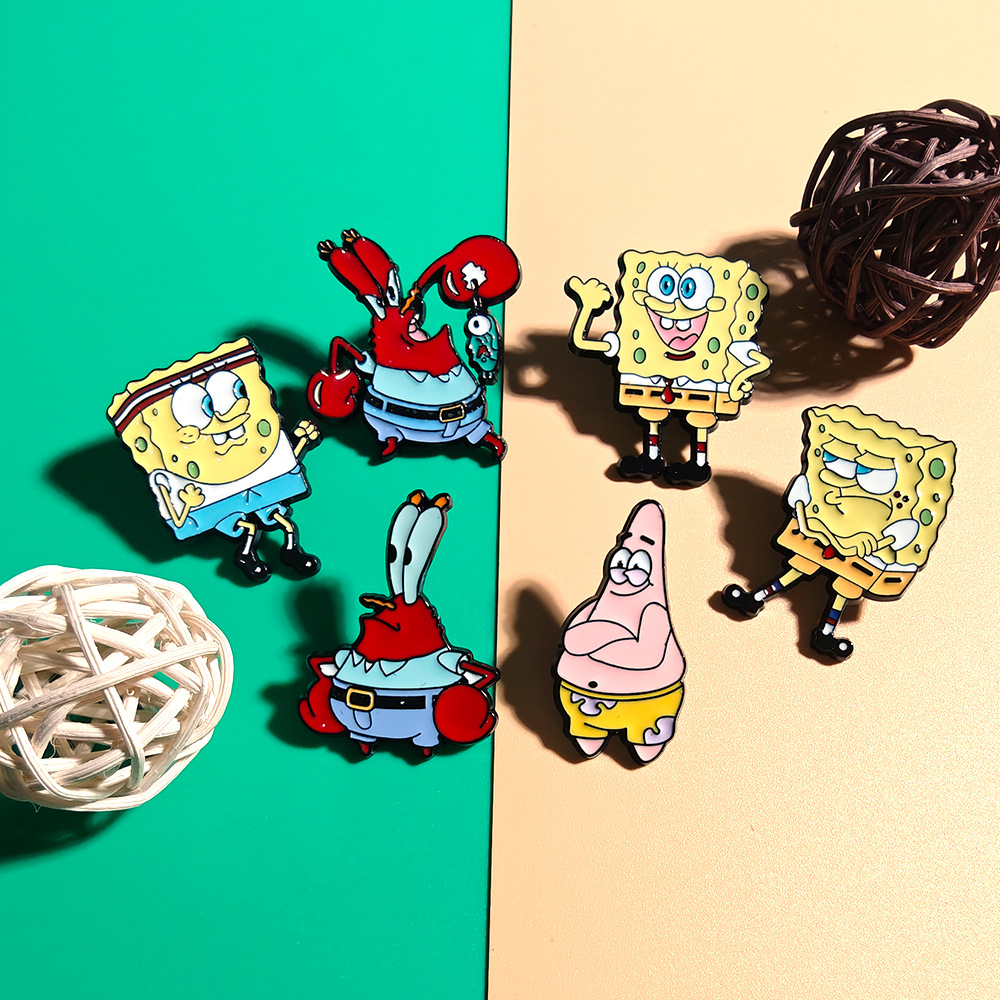 6 Pcs SpongeBob SquarePants An - Lapel Pin Enamel recension och pris