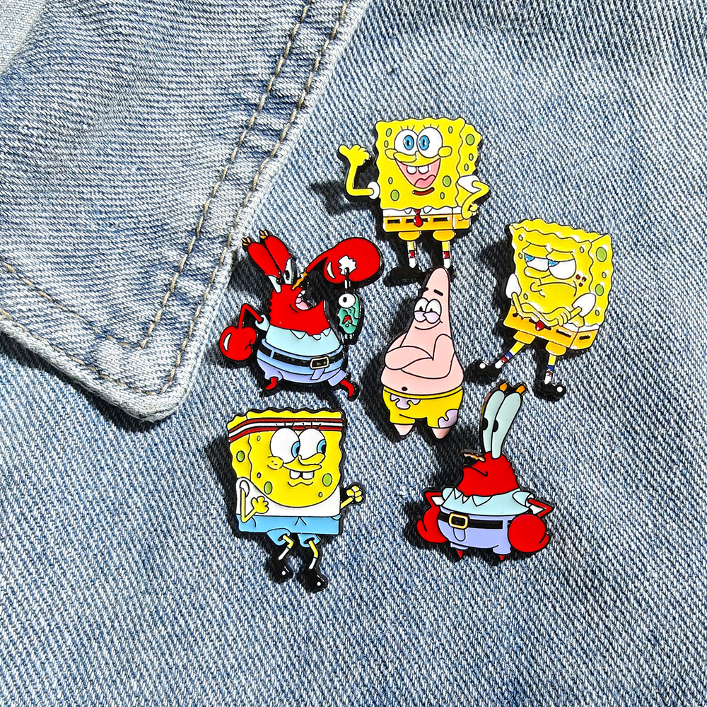 6 Pcs SpongeBob SquarePants An - Lapel Pin Enamel recension och pris