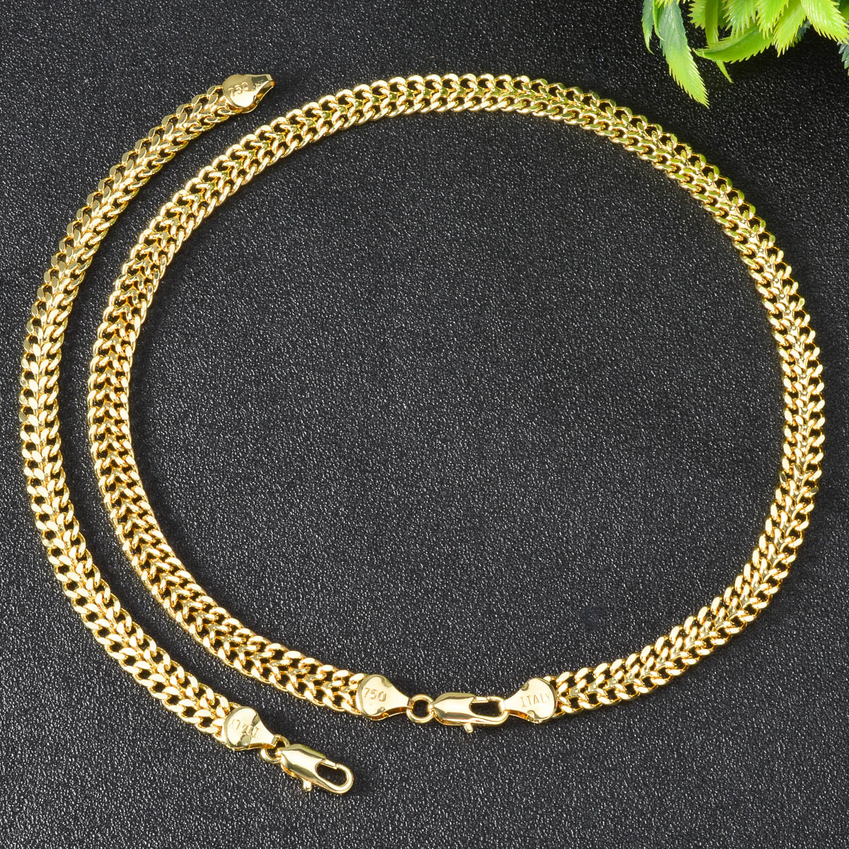Curb Chain Jewelry Set 14K Gol - Men Accessories Combo Gift recension och pris