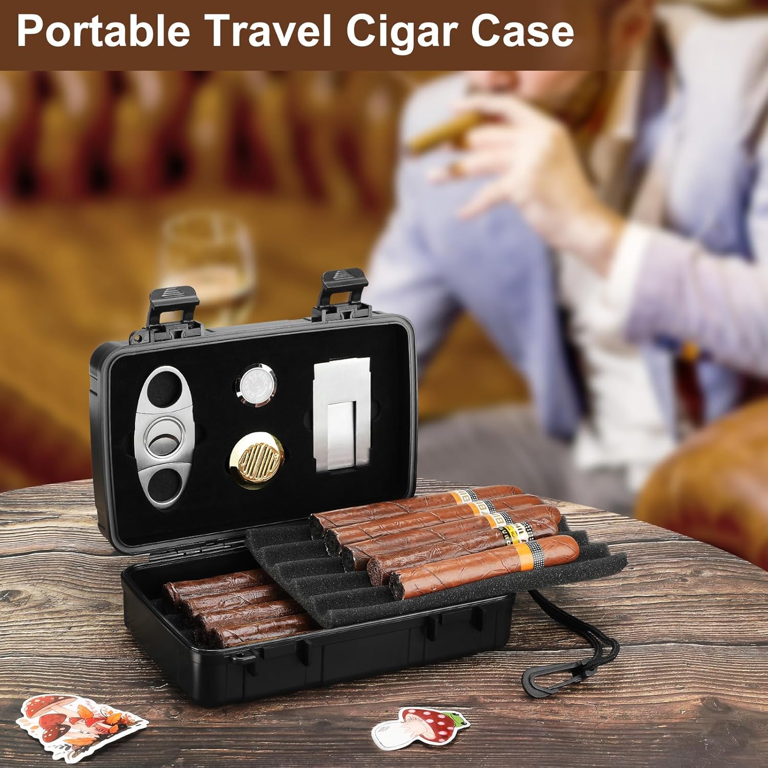 Portable Cigar Humidor Holds 1 - Men'S Accessories recension och pris
