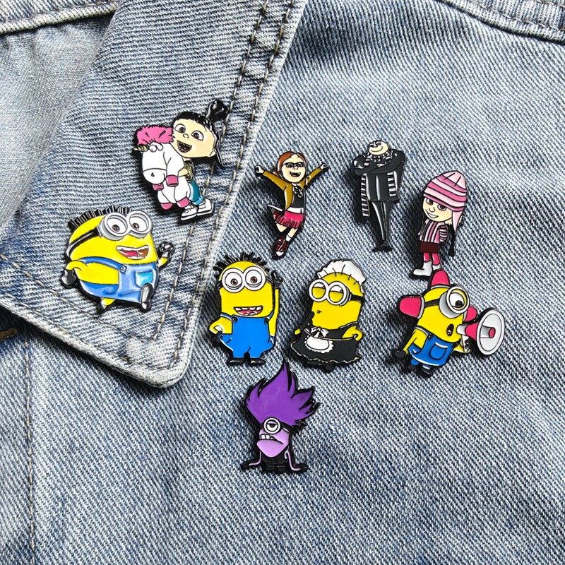 9pcs New Cute Cartoon Minions  - Lapel Pin Enamel recension och pris