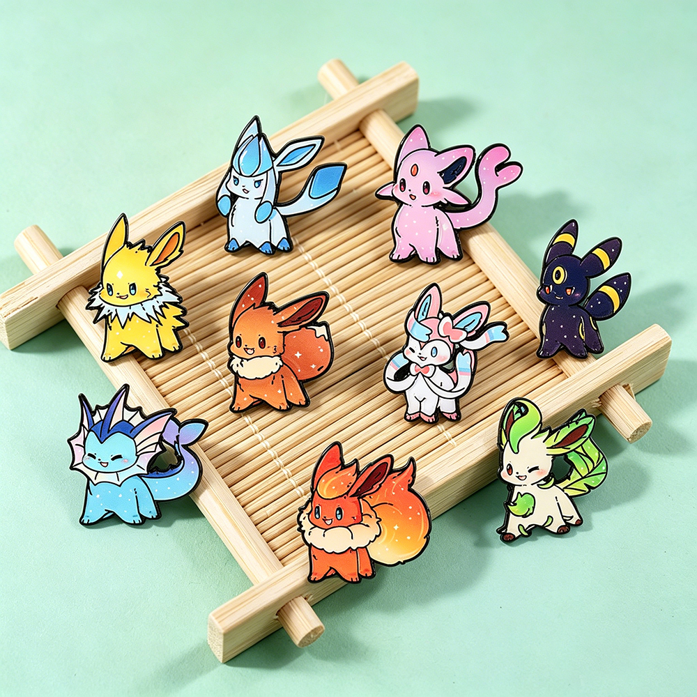 9Pcs Pokemon Eevee Flareon Ena - Lapel Pin Enamel recension och pris