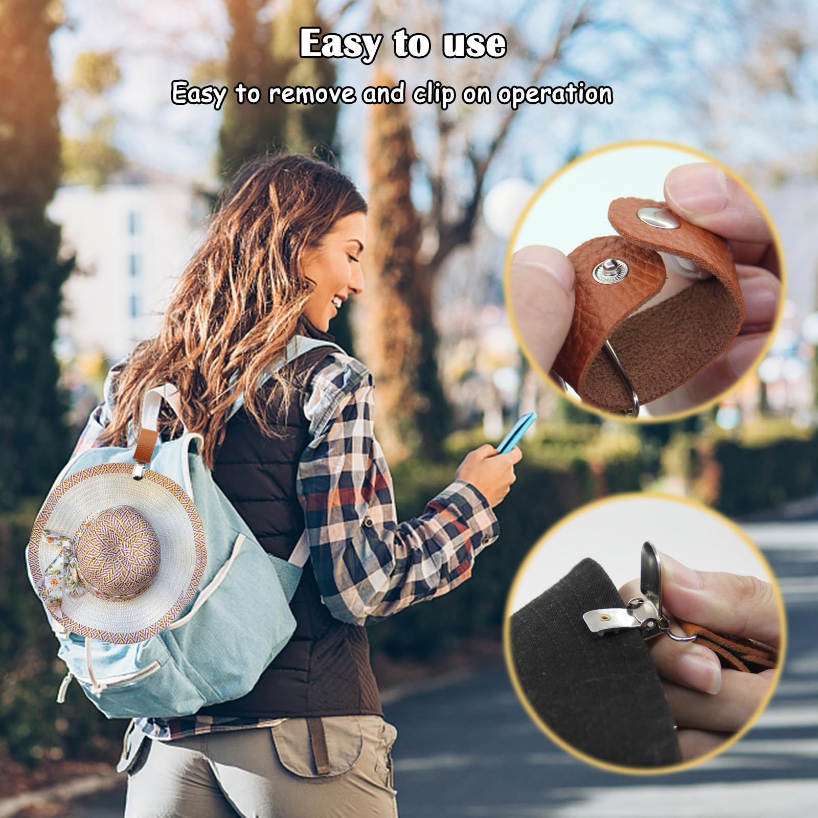 PU Leather Hat Clip for Travel - Men'S Accessories Backpack recension och pris