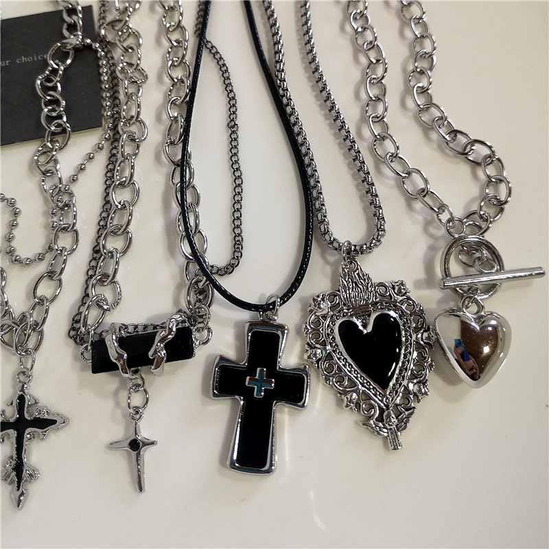 Vintage 90s Y2K Grunge Goth Pu - Men Accessories Combo Gift recension och pris