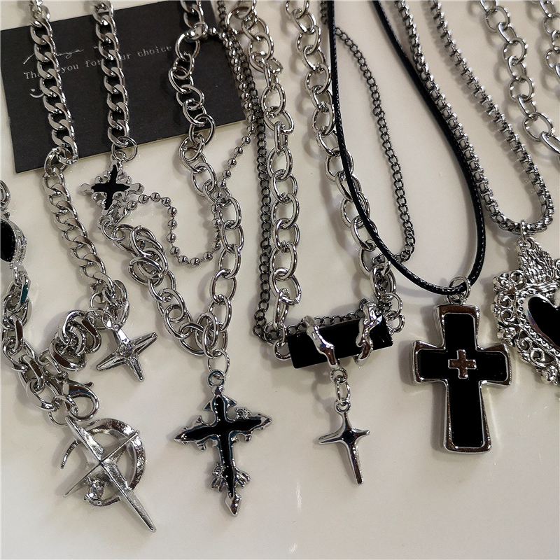 Vintage 90s Y2K Grunge Goth Pu - Men Accessories Combo Gift recension och pris