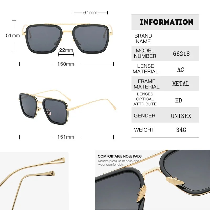 Steam Punk Tony Stark Sunglass - Men'S Accessories Glasses recension och pris