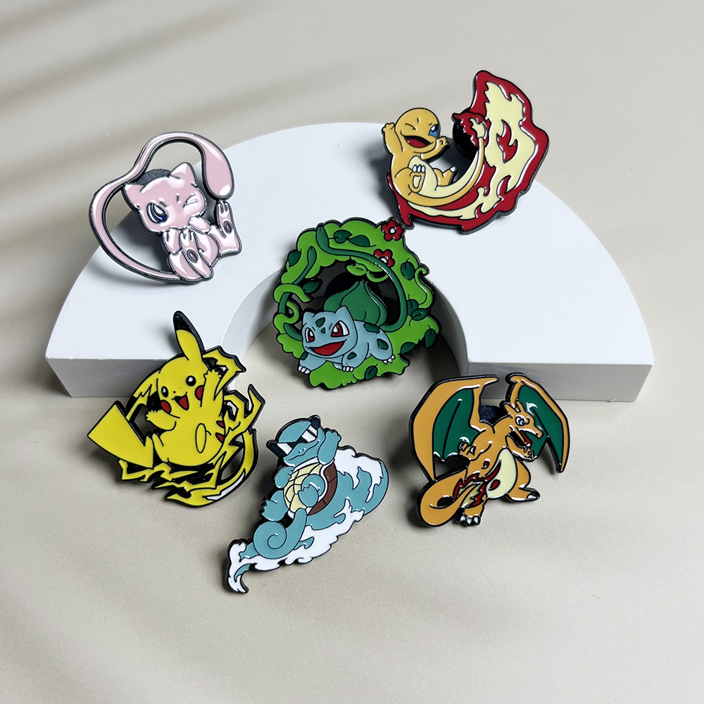 6pcs Anime Pins Set Pokemon En - Lapel Pin Enamel recension och pris