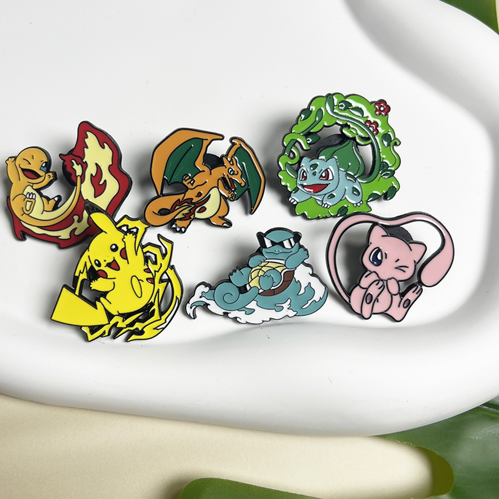 6pcs Anime Pins Set Pokemon En - Lapel Pin Enamel recension och pris